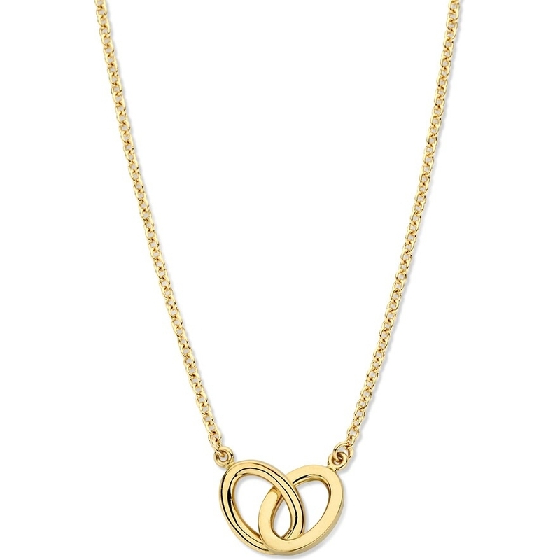 Excellent Jewelry CT107787 14k gouden ketting met hanger cirkels 43 cm