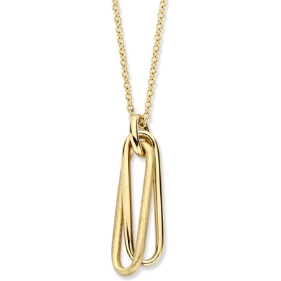 CT107791 14k gouden ketting met hanger schakels 45 cm