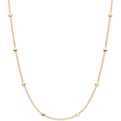 CW107884 14k gouden collier met rondjes 45 cm