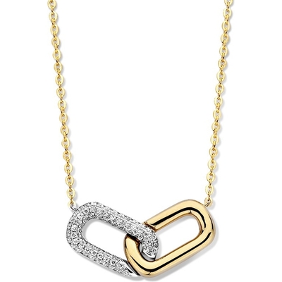 CX417667 14k bicolor gouden ketting met 026 ct diamant