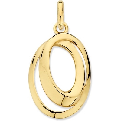 HB107867 14k gouden hanger met ovaal 22 mm