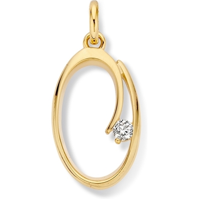 HB127561 14k gouden hanger met zirkonia