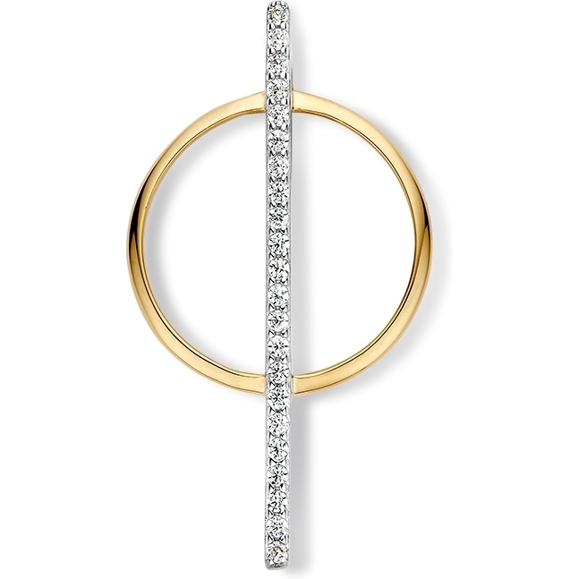Excellent Jewelry HB427564 14k bicolor gouden hanger met zirkonia