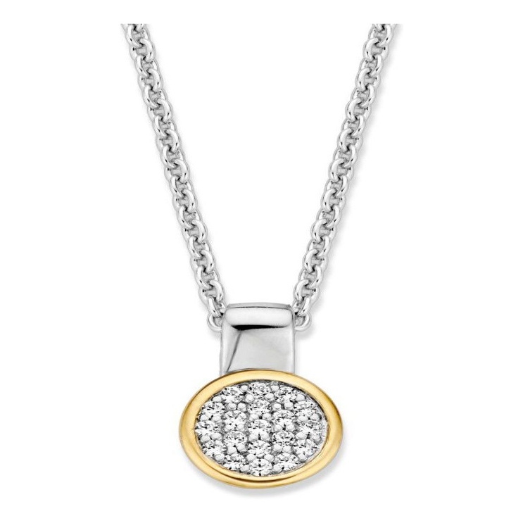 Excellent Jewelry HF625956 Zilveren ketting met zirkonia hanger