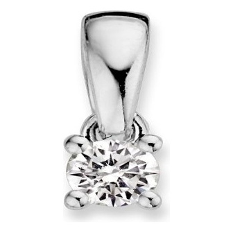 Excellent Jewelry HG216505 14 karaat witgouden hanger met 0,10 ct diamant