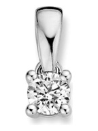 HG216506 14 karaat witgouden hanger met 016 ct diamant