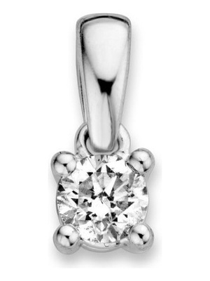 HG216507 14 karaat witgouden hanger met 019 ct diamant
