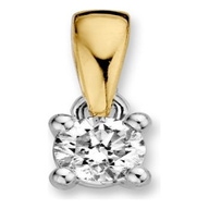 HG416510 14 karaat gouden hanger met 019 ct diamant