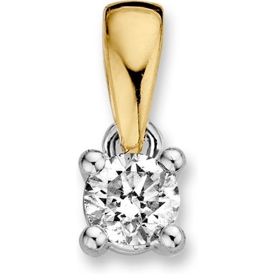HG417105 14k bicolor gouden hanger met 030 ct diamant