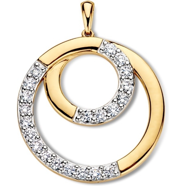 Excellent Jewelry HK117691 14k gouden hanger met 0,50 ct diamant