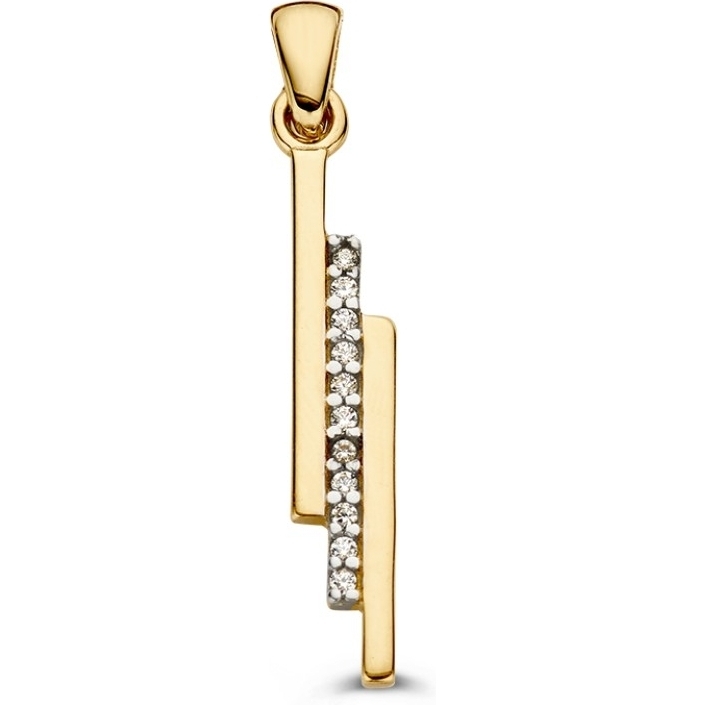 Excellent Jewelry HM127762 14k gouden hanger met zirkonia
