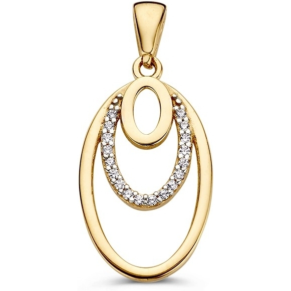 Excellent Jewelry HM127771 14k gouden hanger met zirkonia