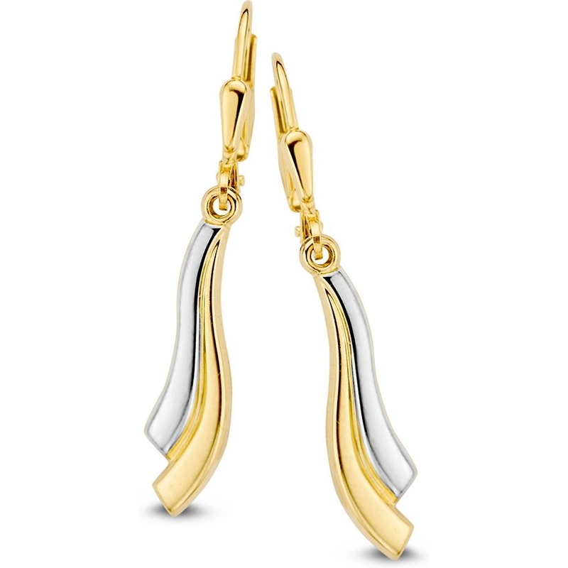 Excellent Jewelry OB405564 14k bicolor gouden oorhangers 35 mm