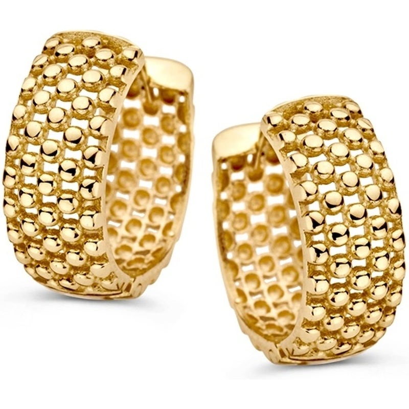 Excellent Jewelry OE107730 14k gouden oorringen bolletjes