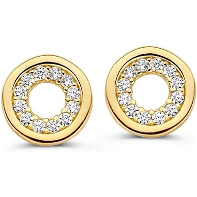 OE127467 14k gouden oorknopjes met zirkonia 8 mm