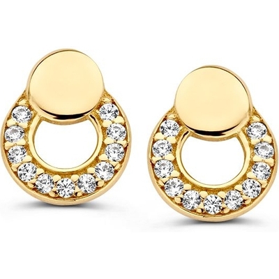 OE127470 14k gouden oorknopjes met zirkonia