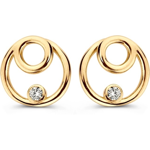 Excellent Jewelry OE127714 14k gouden oorknopjes met zirkonia