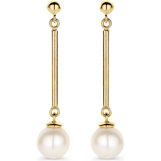 Excellent Jewelry OE137895 14k gouden oorhangers met parel 29 mm