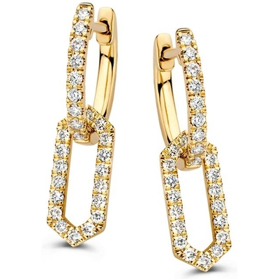 OG117676 14k gouden oorhangers met 042 ct diamant