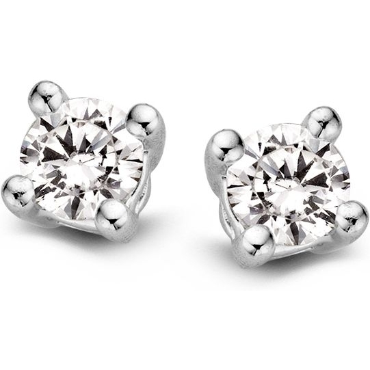 Excellent Jewelry OG217034 14k witgouden oorknopjes met 0,40 ct diamant