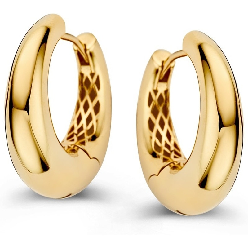 Excellent Jewelry OM107764 14k gouden oorringen bol 14 mm