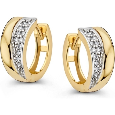 OM127770 14k gouden oorringen met zirkonia