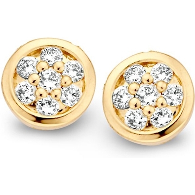 OP117313 14k gouden oorknopjes met 018 ct diamant