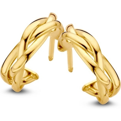 OR106822 14k gouden oorringen gevlochten 11 mm