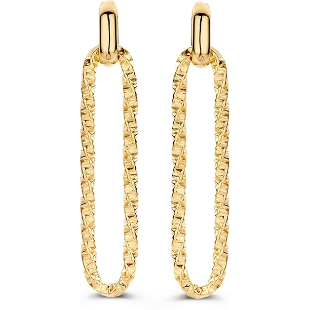 Excellent Jewelry OR107605 14k gouden oorhangers paperclip