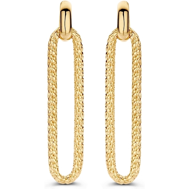 Excellent Jewelry OR107617 14k gouden oorhangers paperclip