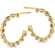OR107619 14k gouden oorringen gedraaid 21 mm