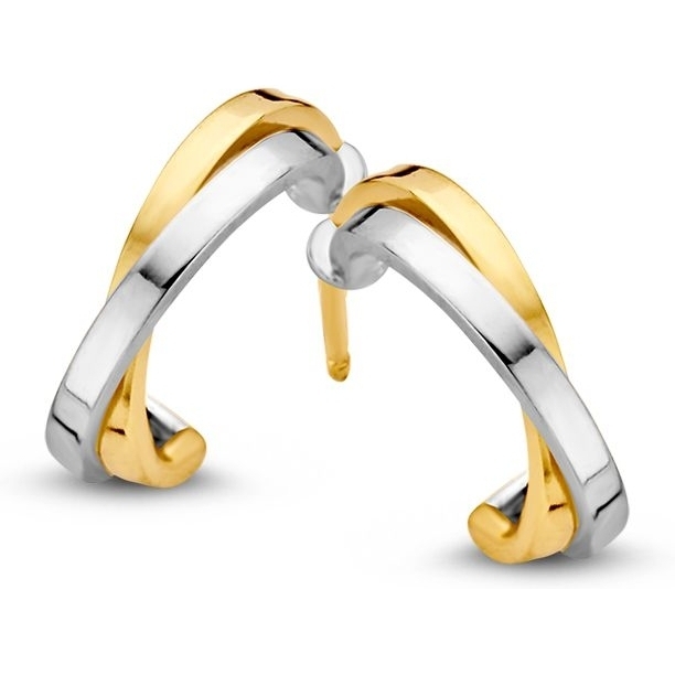 Excellent Jewelry OR406819 14k bicolor oorringen 10 mm