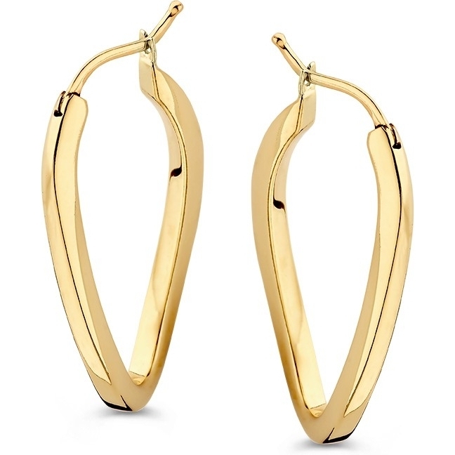Excellent Jewelry OT107946 14k gouden oorringen twist 32 mm