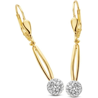 Excellent Jewelry OV426604 14k gouden oorhangers zirkonia
