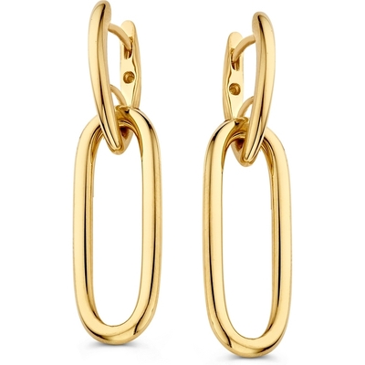 OW107628 14k gouden oorhangers met schakels