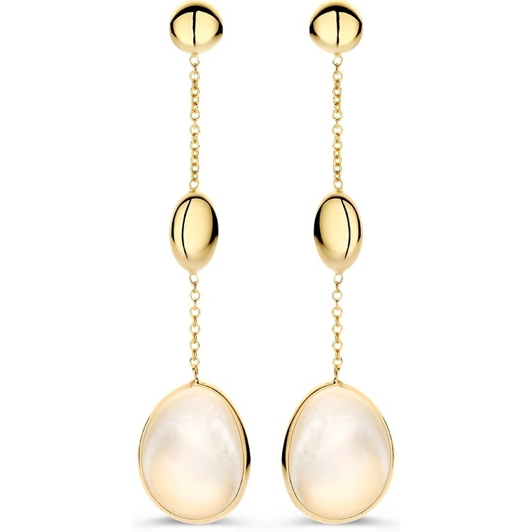 Excellent Jewelry OW137883 14k gouden oorhangers met parelmoer 56 mm
