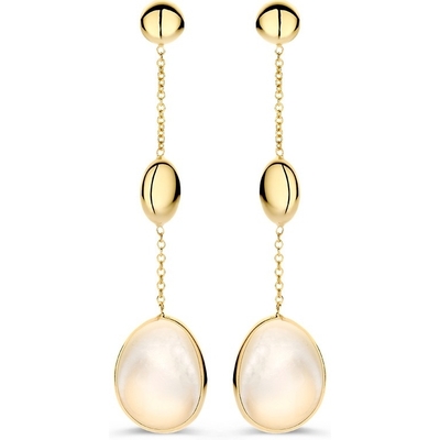 OW137883 14k gouden oorhangers met parelmoer 56 mm