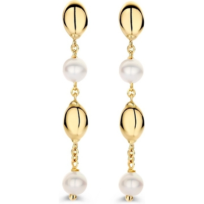 OW137890 14k gouden oorhangers met parel 32 mm