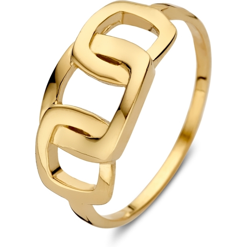 Excellent Jewelry RC107592 14k gouden ring vierkante schakels