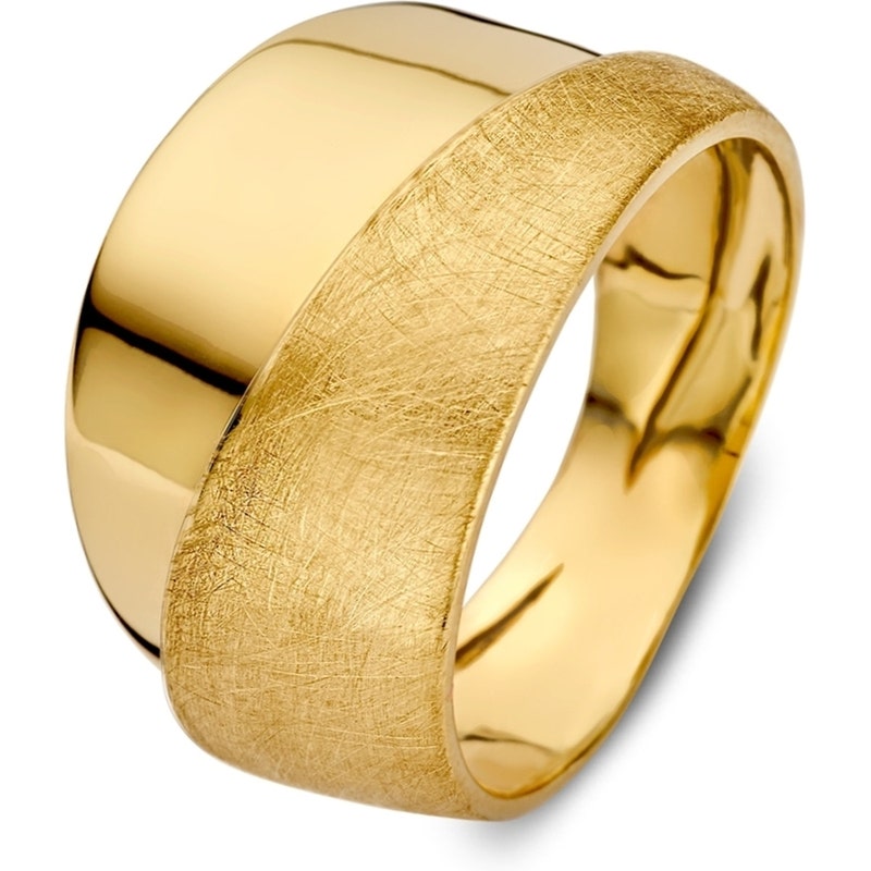 Excellent Jewelry RC107598 14 karaat gouden ring gematteerd