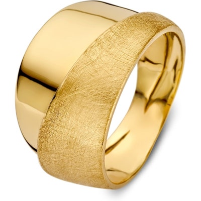 Excellent Jewelry RC107598 14 karaat gouden ring gematteerd