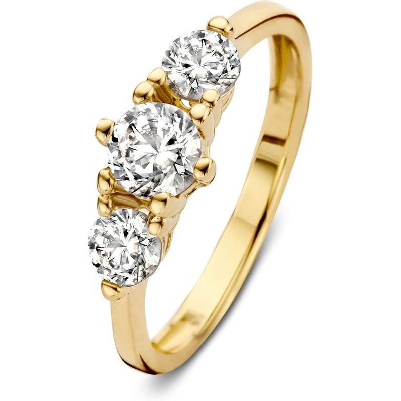 Excellent Jewelry RE127306 14 karaat gouden ring met zirkonia