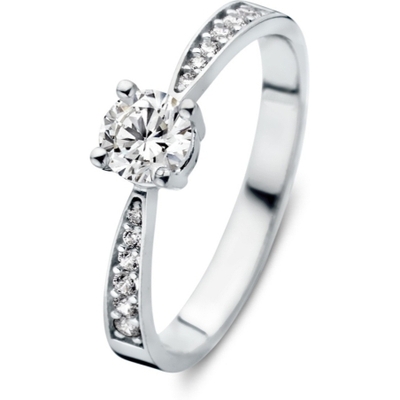 Excellent Jewelry RE227745 14k witgouden ring met zirkonia