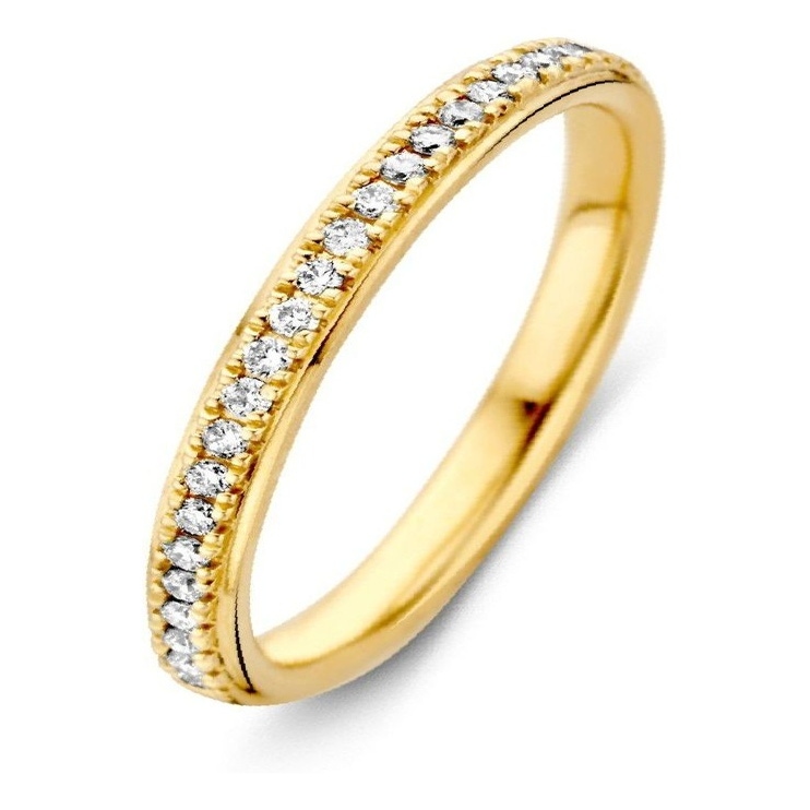 Excellent Jewelry RG116464 14 karaat gouden ring 2,3 mm met 0,17 ct diamant