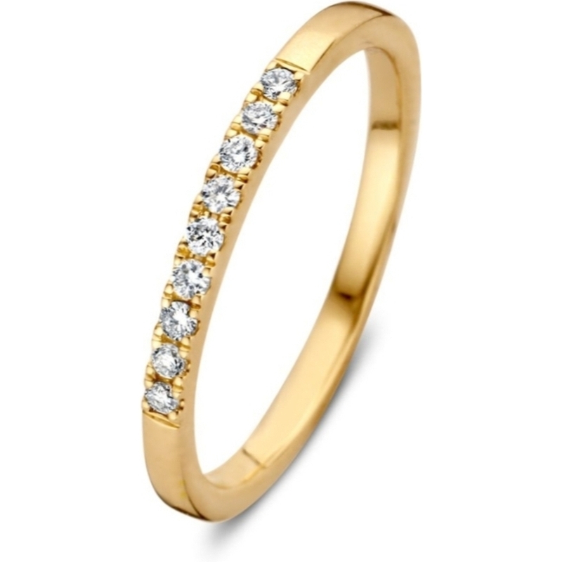 Excellent Jewelry RG117036 14k gouden ring rij 0,12 ct diamant
