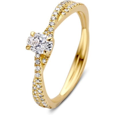 Excellent Jewelry RG117351 14k gouden ring met 0,48 ct diamant gedraaid
