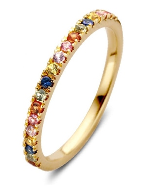 Excellent Jewelry RG137121 14 karaat gouden ring met saffier 1,8 mm