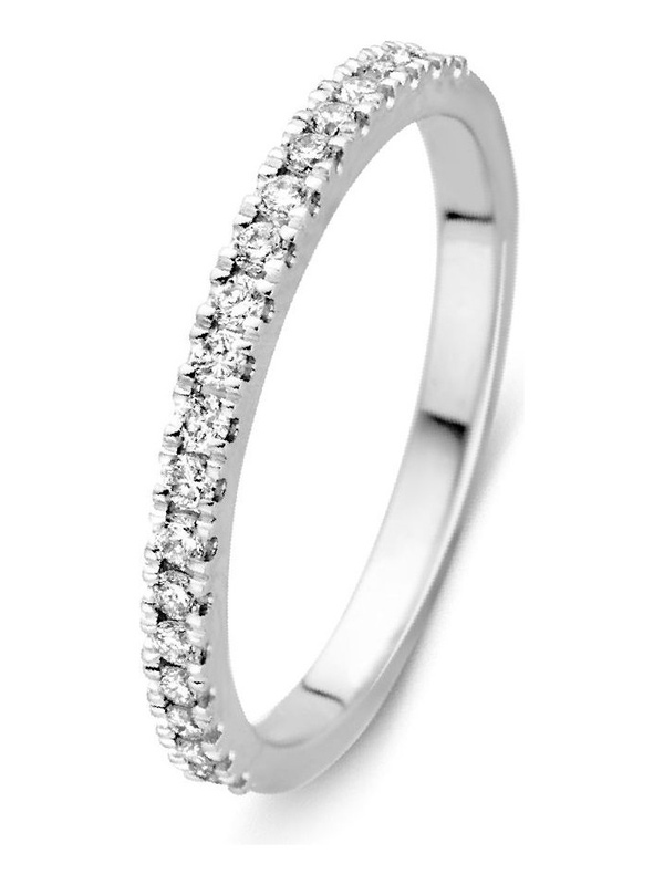 Excellent Jewelry RG216197 14 karaat witgouden ring met 0,26 ct diamant