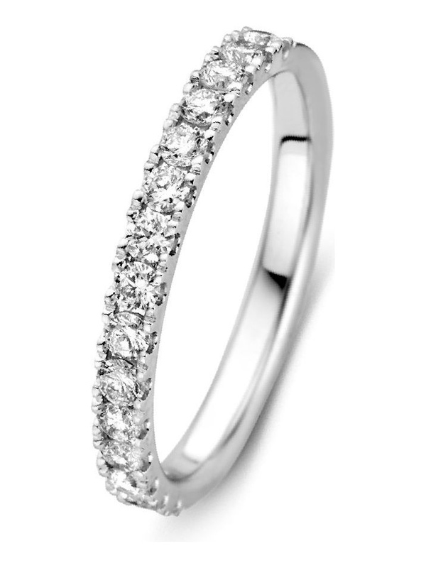 Excellent Jewelry RG216199 14 karaat witgouden ring met 0, ct diamant