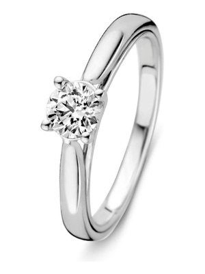 Excellent Jewelry RG216359 14 karaat witgouden solitair ring met 0,50 ct diamant